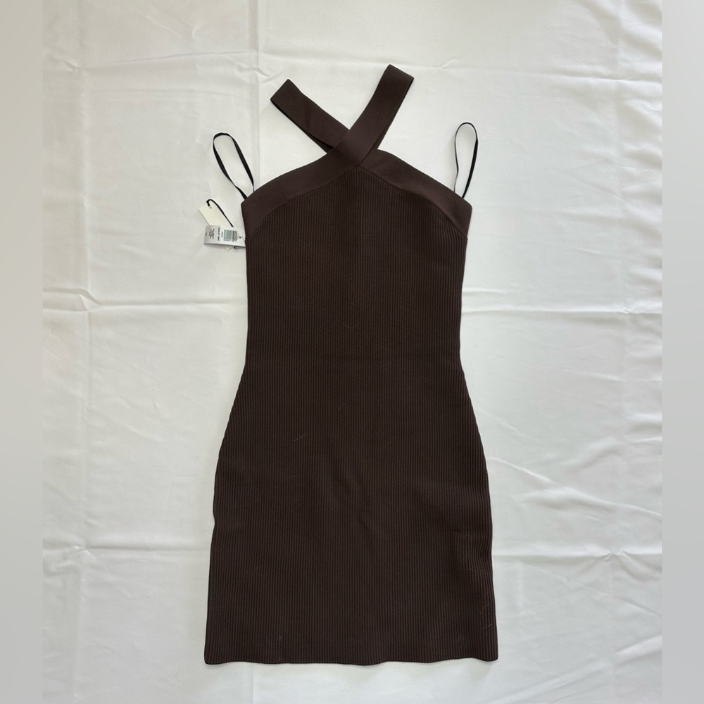 Aritzia Babaton Sculpt Knit Criss Cross Dress
